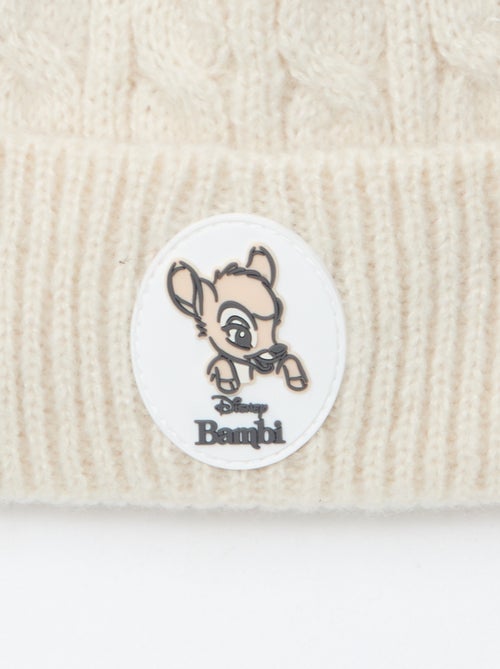 Kabelgebreide muts met ribbelpatroon 'Bambi' 'Disney' - Kiabi