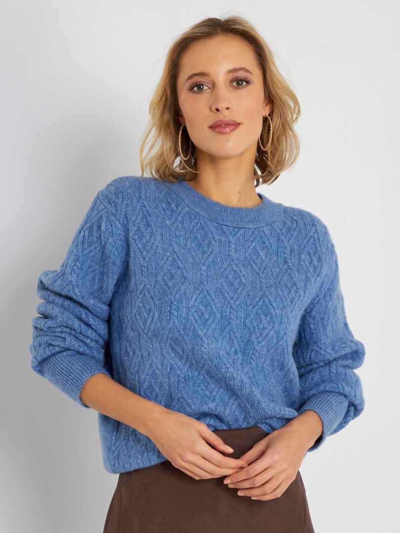 Kabeltrui blauw new arrivals