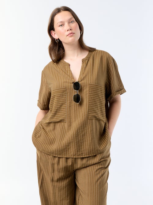 Kaftanblouse van soepele viscose - Kiabi