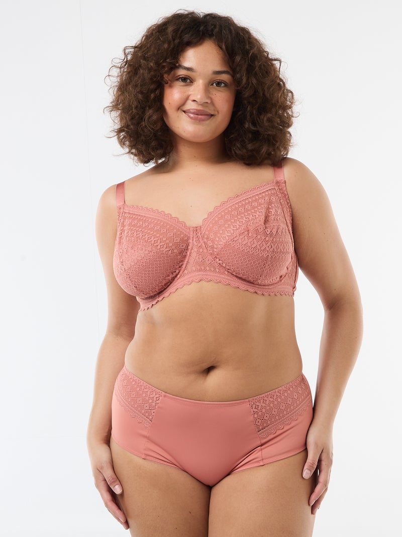Kanten beugelbeha met ajour Rose - Kiabi