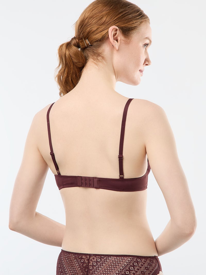 Kanten half-cupbeha bruin - Kiabi