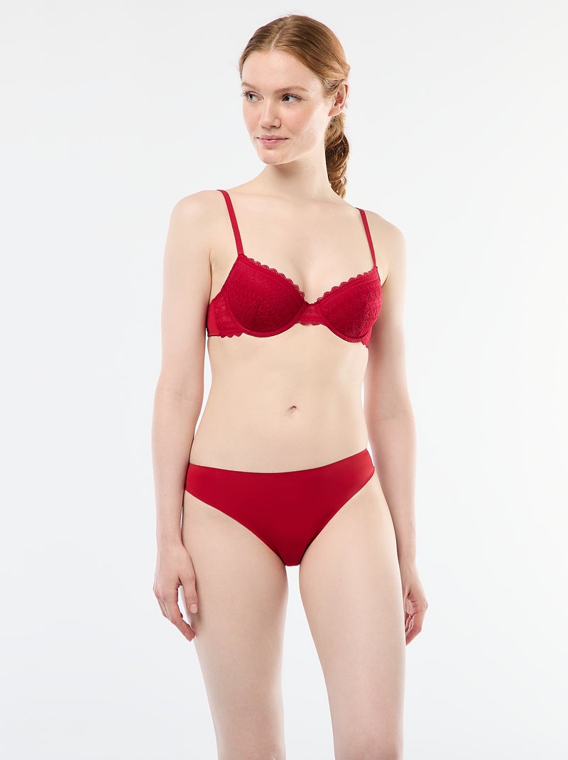 Kanten half-cupbeha Rood - Kiabi
