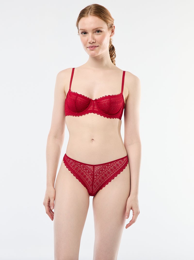 Kanten half-cupbeha Rood - Kiabi