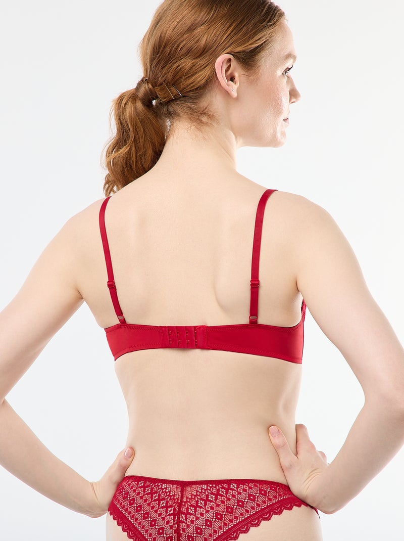 Kanten half-cupbeha Rood - Kiabi