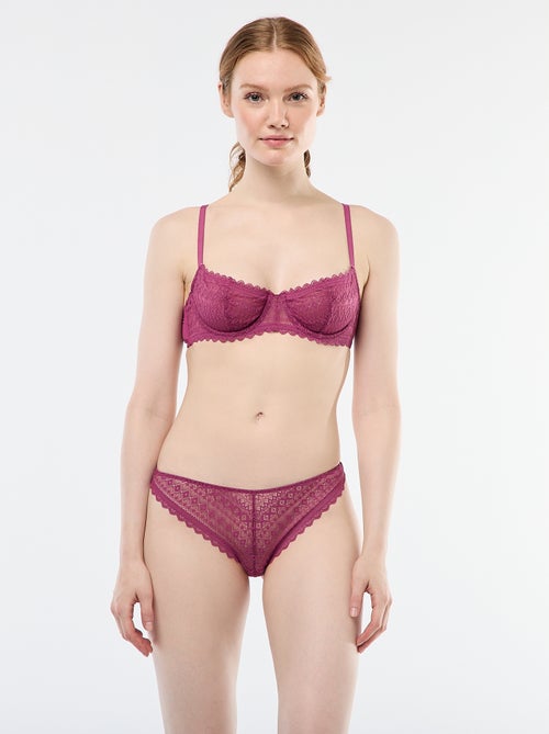 Kanten half-cupbeha - Kiabi