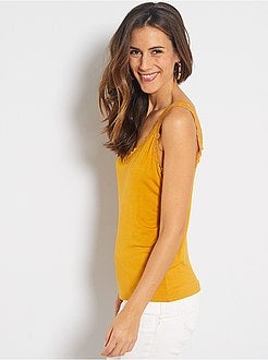 Damesmode maat 34-48 - Kanten mouwloze top - Kiabi