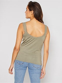 Kanten mouwloze top - Kiabi