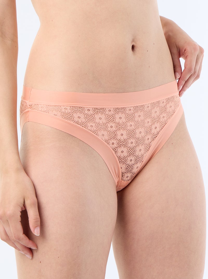 Kanten slip Oranje - Kiabi