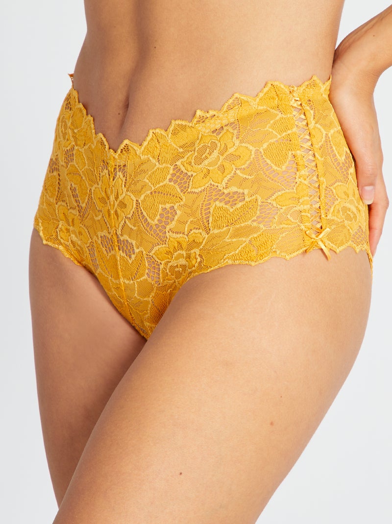 Kanten slip 'Sans Complexe' ORANJE - Kiabi