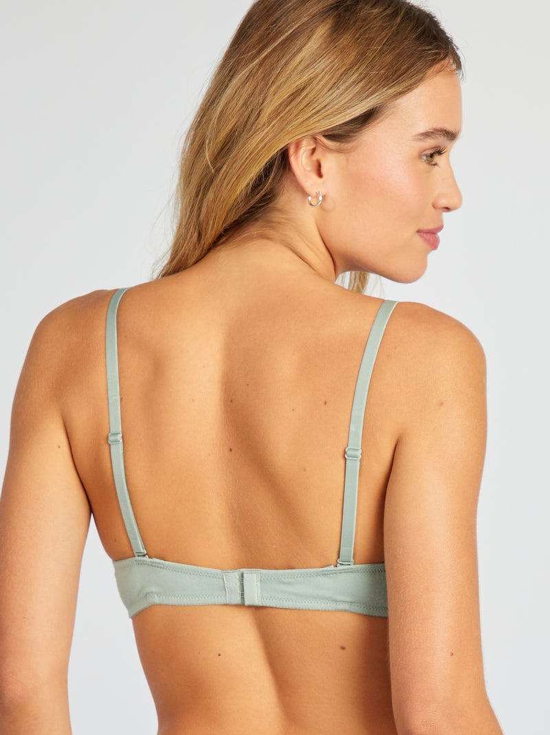 Katoenen beha met schuimvulling GROEN - Kiabi