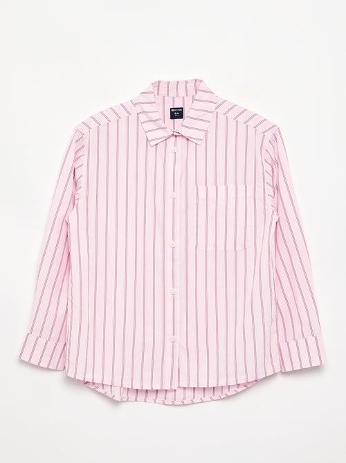 Katoenen blouse met lange mouwen - Kiabi