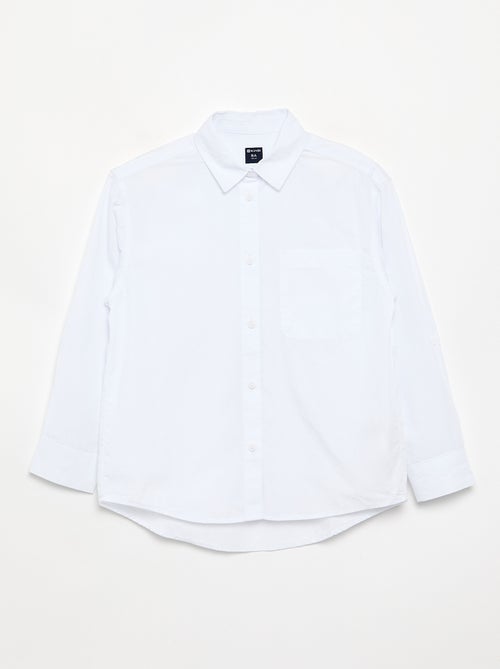 Katoenen blouse met lange mouwen - Kiabi