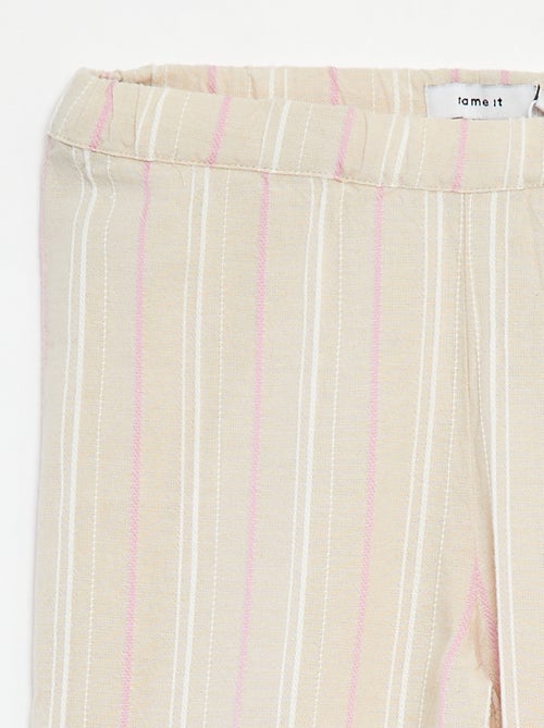 Katoenen broek met wijd uitlopende pijpen 'Name it' - Kiabi