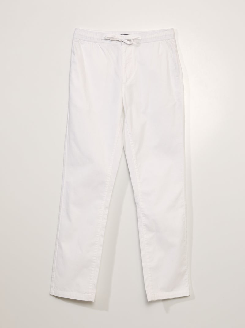 Katoenen chino wit - Kiabi