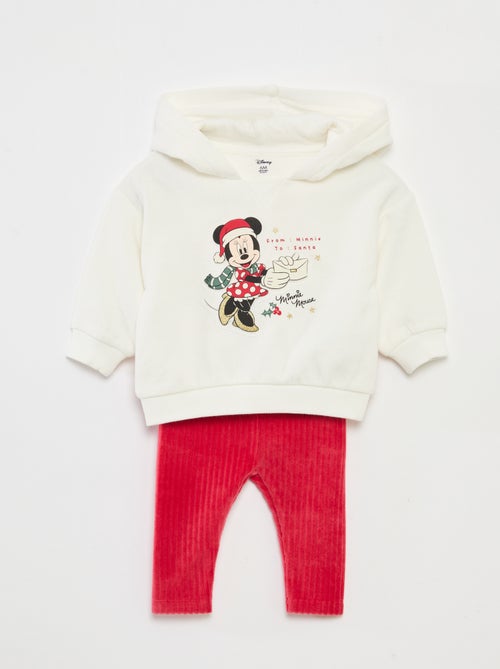 Katoenen 'Disney'-setje met hoodie + legging met 'Minnie'-print - Kiabi