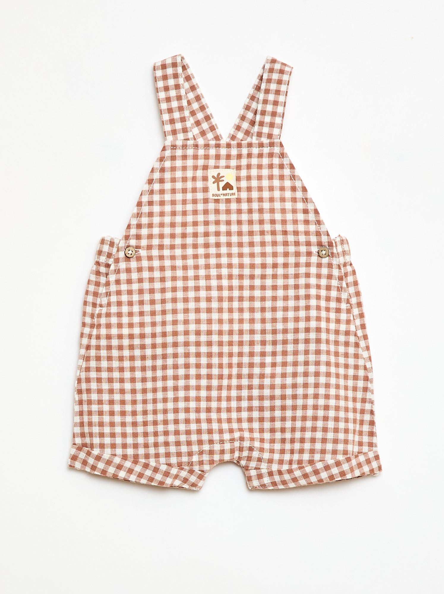 Katoenen en linnen tuinbroekshort