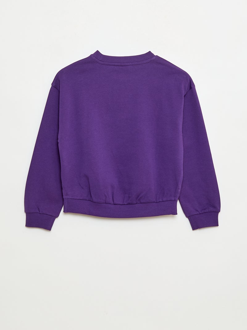 Katoenen halloweensweater 'Disney' 'Jack Skellington' Paars - Kiabi