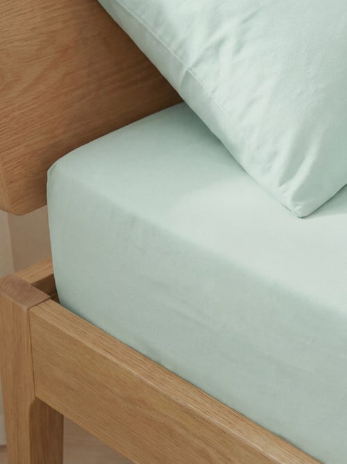 Katoenen hoeslaken (150x200cm) - Kiabi