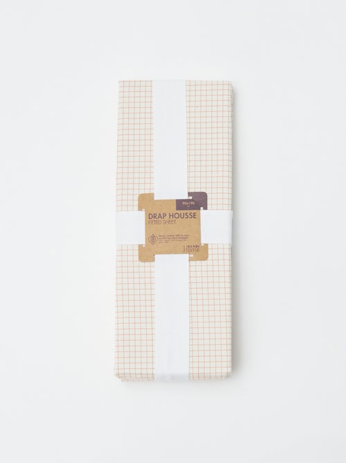 Katoenen hoeslaken voor 1-persoonsbed (90x190 cm) - Kiabi Home - Kiabi