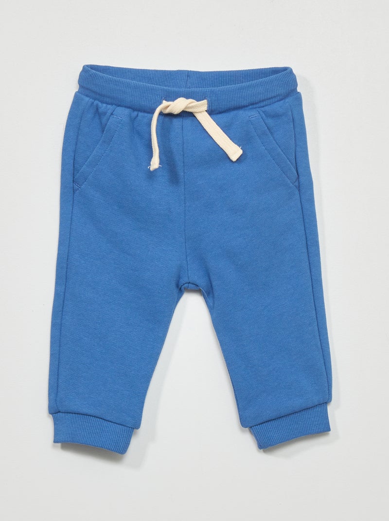 Katoenen joggingbroek - Uniseks BLAUW - Kiabi