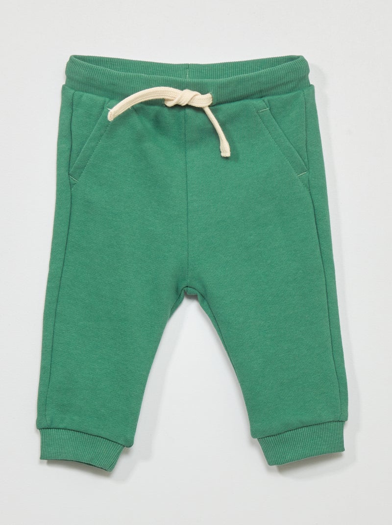 Katoenen joggingbroek - Uniseks groen - Kiabi