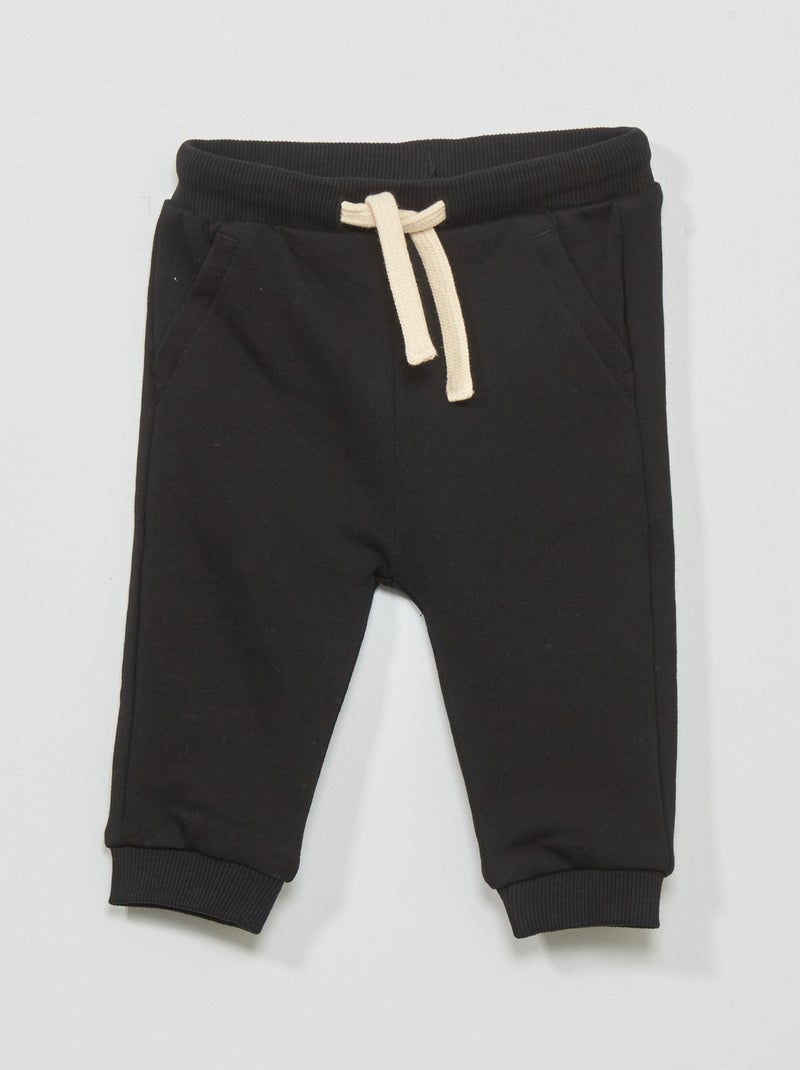 Katoenen joggingbroek - Uniseks zwart - Kiabi