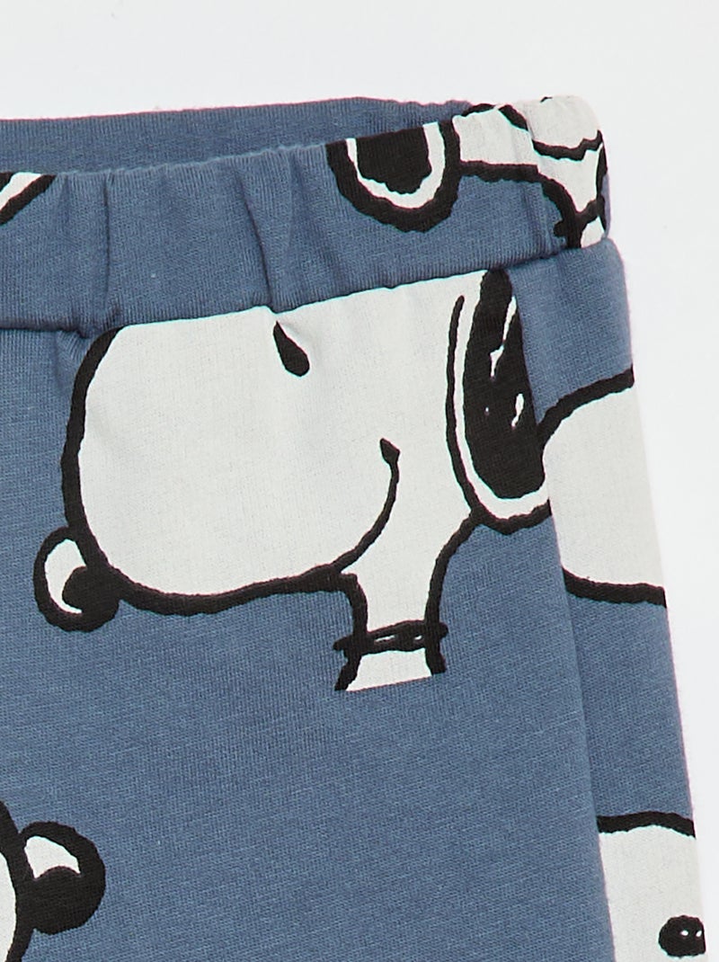 Katoenen joggingbroek met all-over 'Snoopy'-print Blauw - Kiabi
