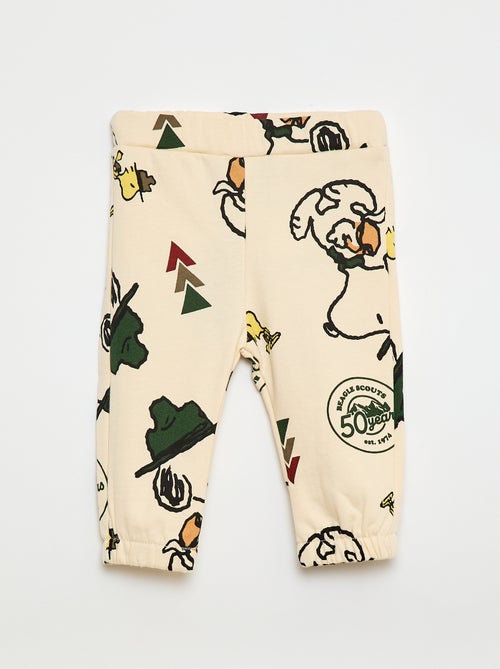 Katoenen joggingbroek met all-over 'Snoopy'-print - Kiabi