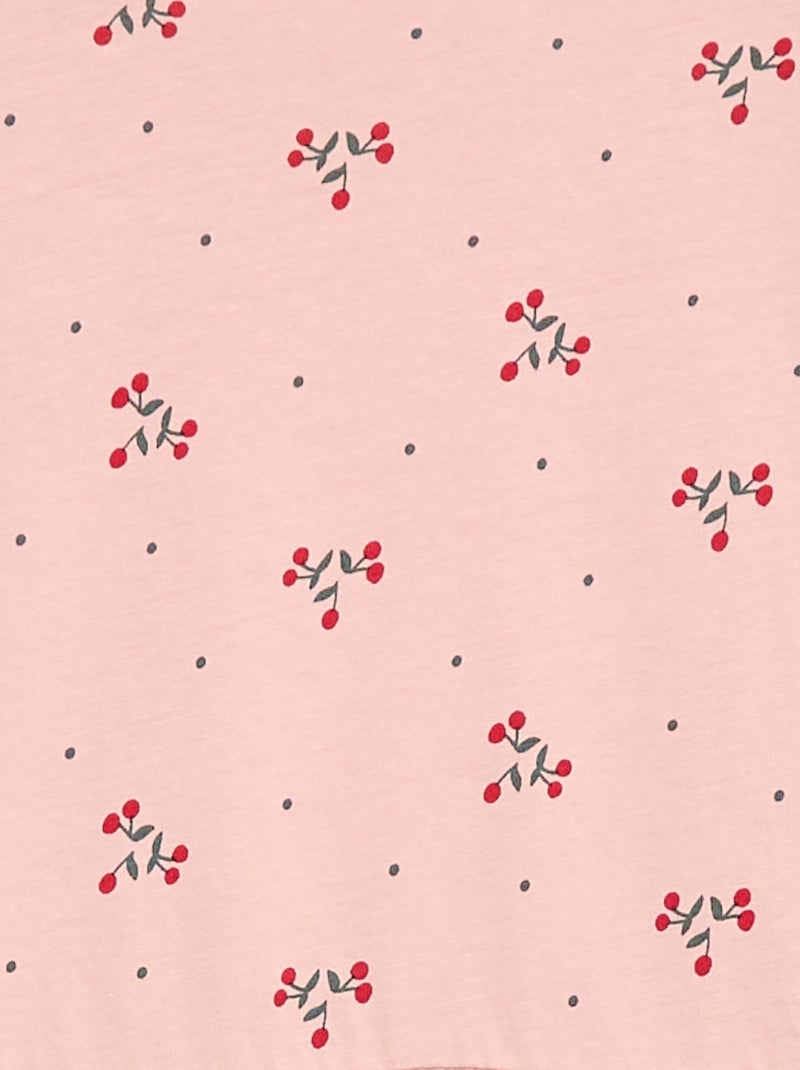 Katoenen jurk met motiefje Rose - Kiabi