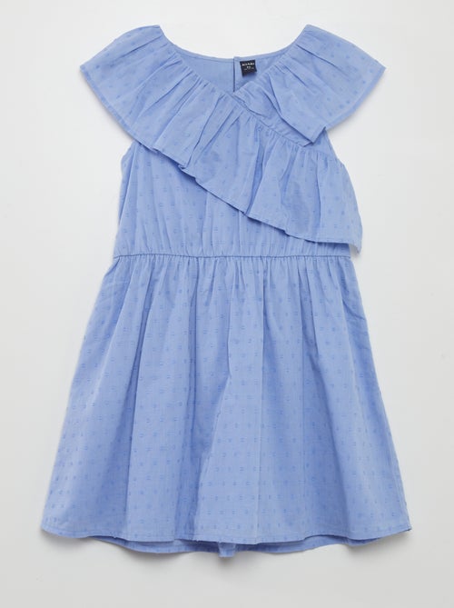Katoenen jurk met plumetis - Kiabi