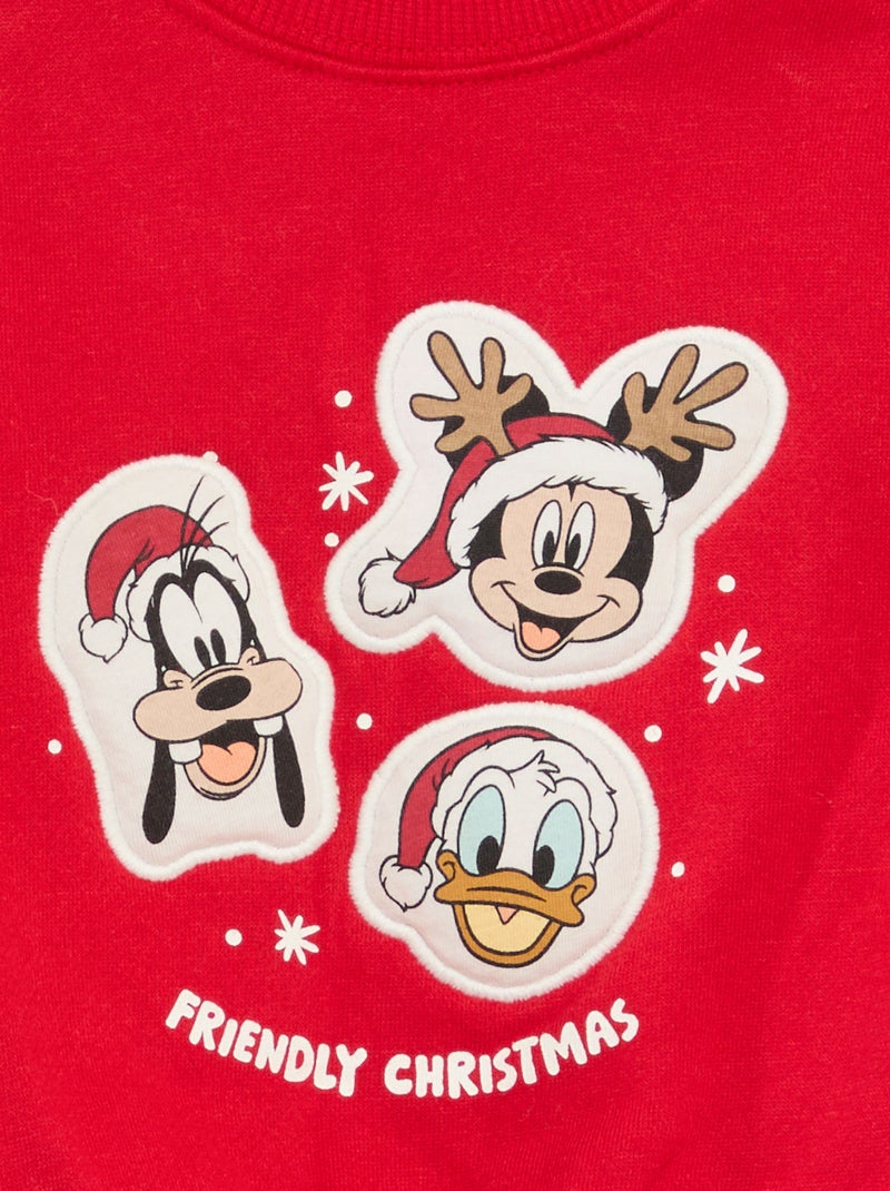 Katoenen kerstsweater 'Disney' 'Mickey' Rood - Kiabi