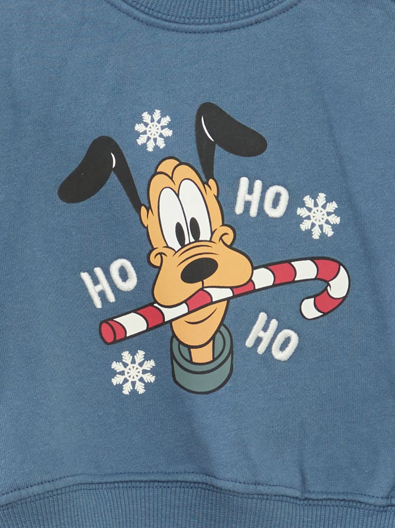 Katoenen kerstsweater 'Disney' 'Pluto' Blauw - Kiabi