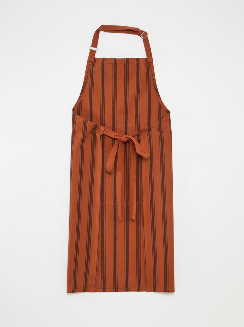 Katoenen keukenschort BRUIN - Kiabi