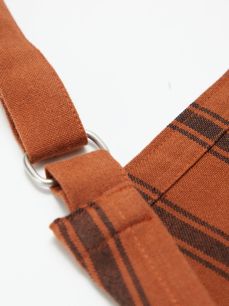 Katoenen keukenschort BRUIN - Kiabi