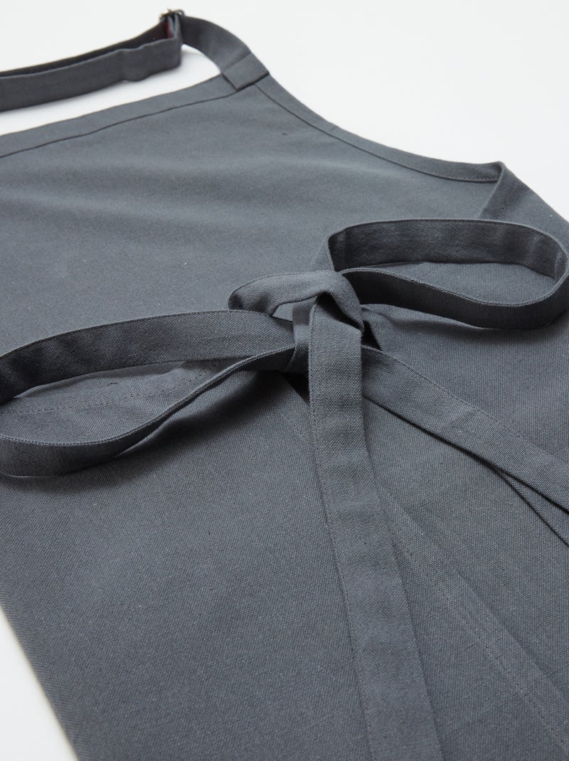 Katoenen keukenschort GRIJS - Kiabi