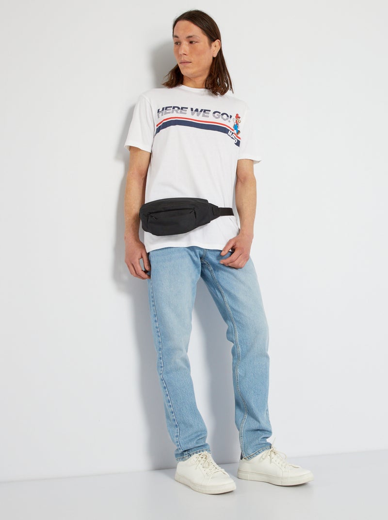 Katoenen Mario-T-shirt wit - Kiabi