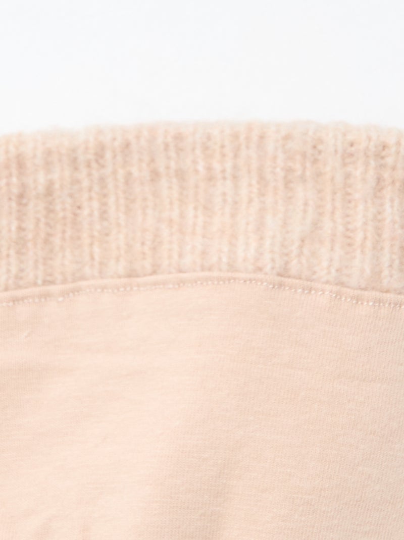 Katoenen muts met borduursel Biege - Kiabi