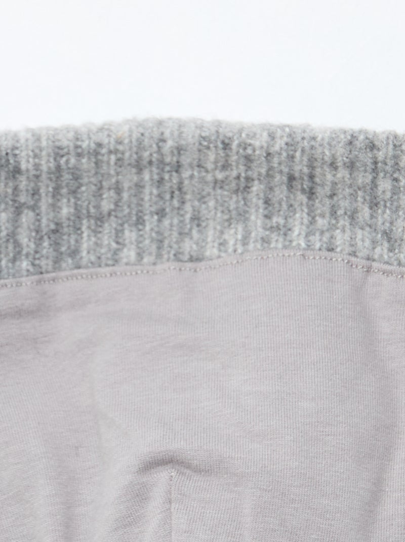 Katoenen muts met borduursel Grijs - Kiabi