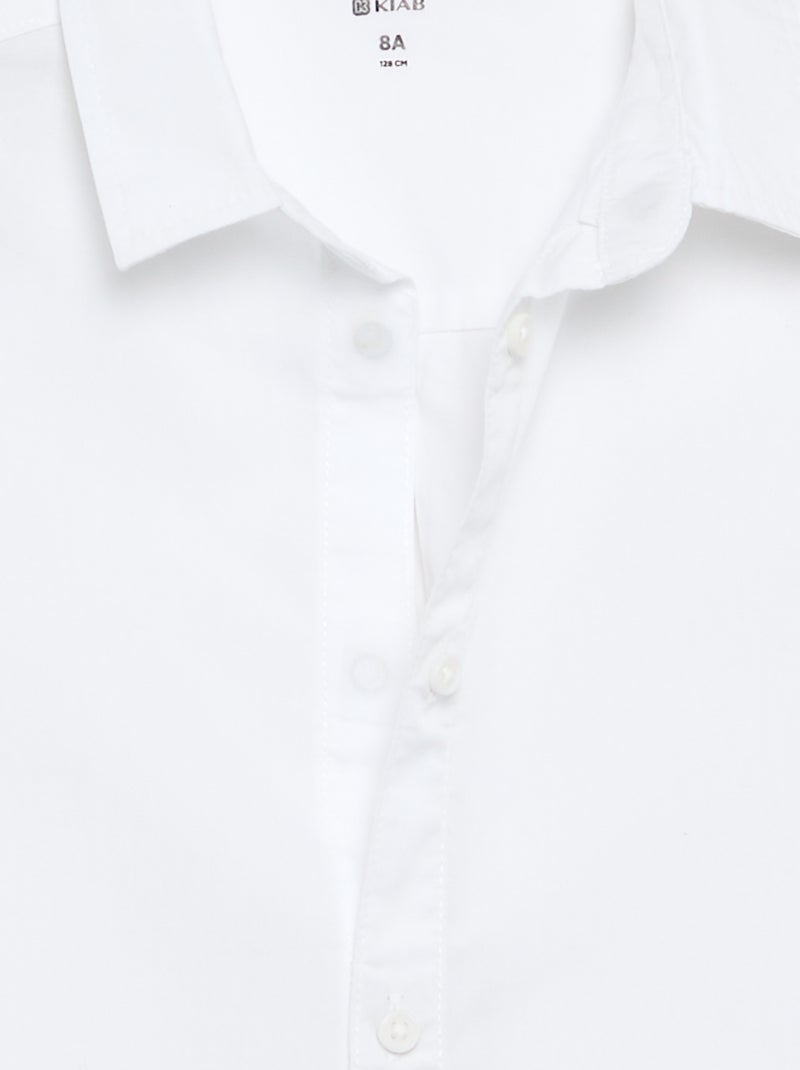 Katoenen overhemd - Easy-on collectie Wit - Kiabi
