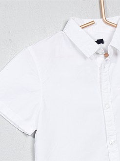 Katoenen overhemd met korte mouwen - Kiabi