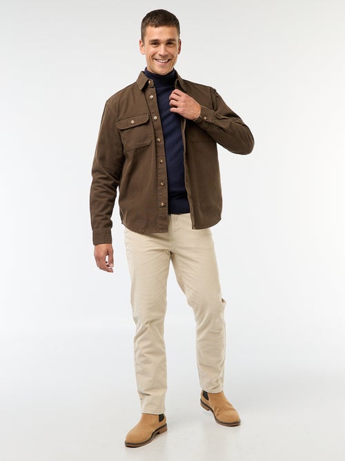 Katoenen overhemd met lange mouwen - Kiabi