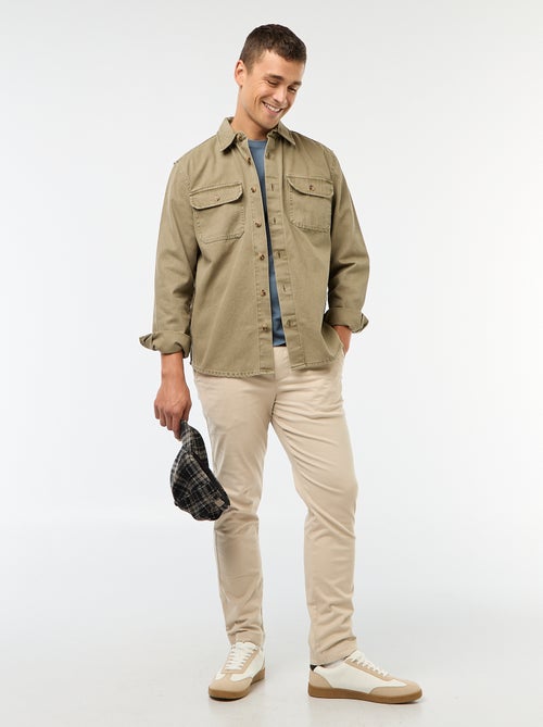 Katoenen overhemd met lange mouwen - Kiabi Katoenen overhemd met lange mouwen - Kiabi