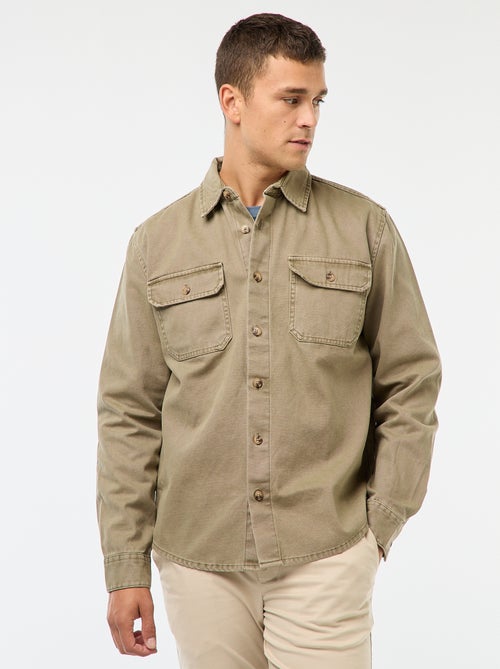 Katoenen overhemd met lange mouwen - Kiabi Katoenen overhemd met lange mouwen - Kiabi