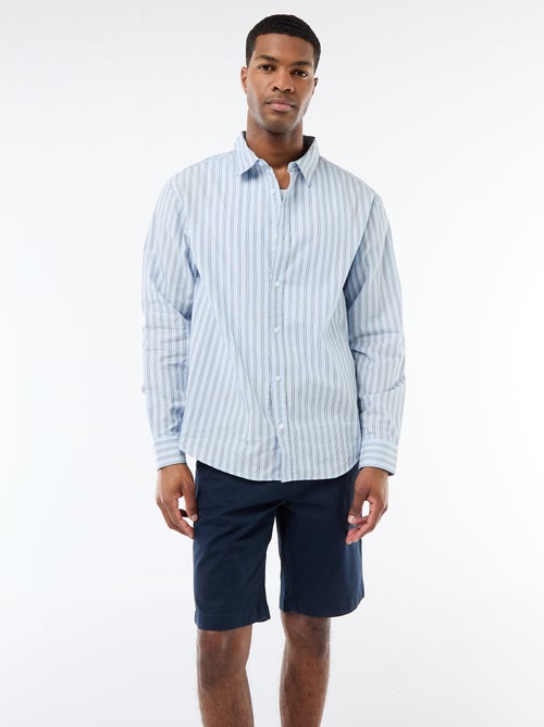 Katoenen overhemd met streepmotief - Kiabi