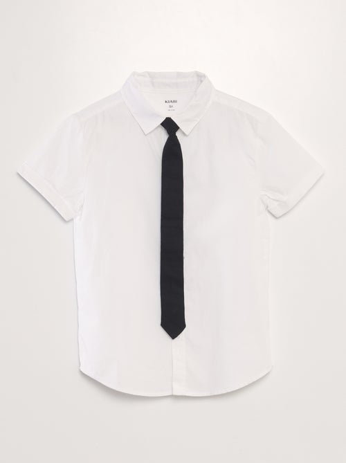 Katoenen overhemdje + stropdas - 2-delig - Kiabi