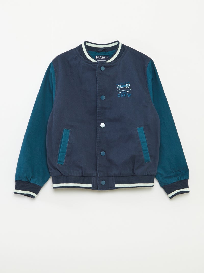 Katoenen pilotenjack Blauw - Kiabi