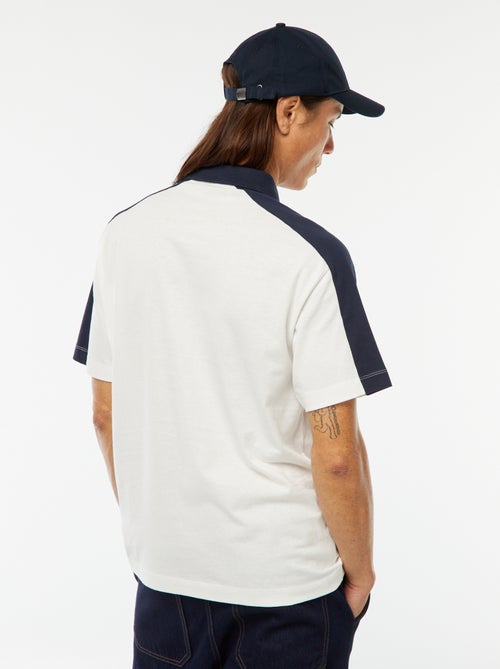Katoenen polo in American baseball-stijl - Kiabi