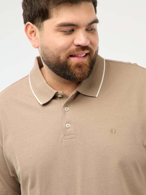 Katoenen polo met contrasterende details - Kiabi