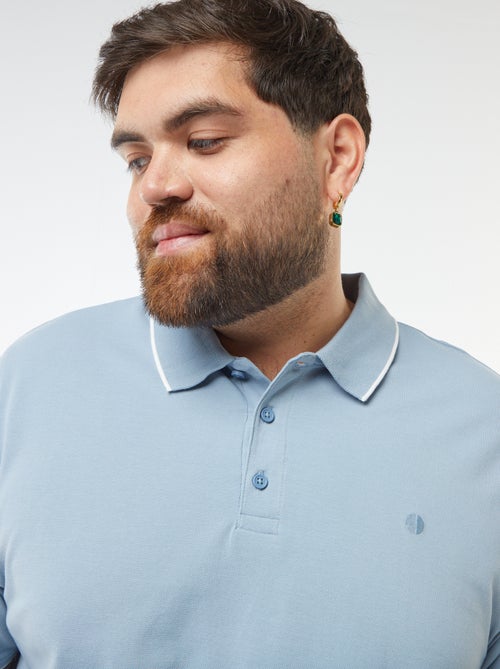 Katoenen polo met contrasterende details - Kiabi