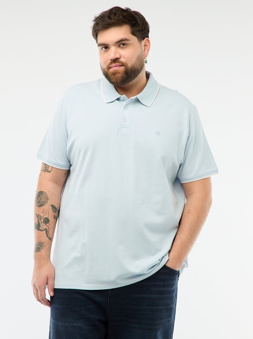 Katoenen polo met contrasterende details - Kiabi